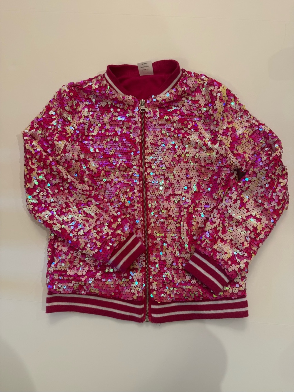 wonder nation Pink Sequin Bomber Jacket for Kids
